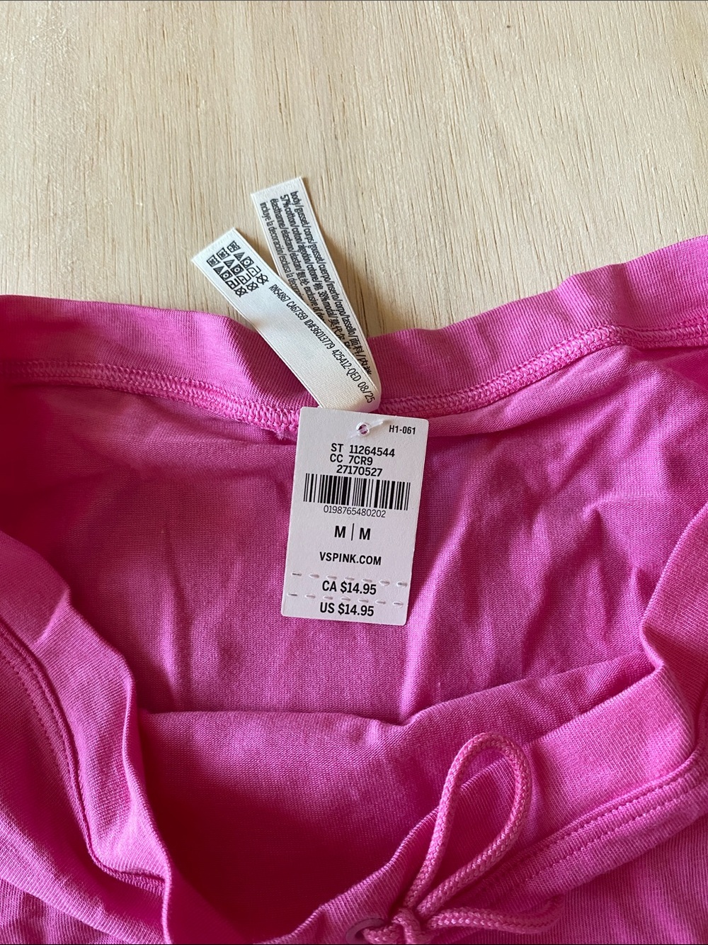PINK Victoria's Secret Bright Pink Shorts with Silver Foil Logo - Picture 5 of 6